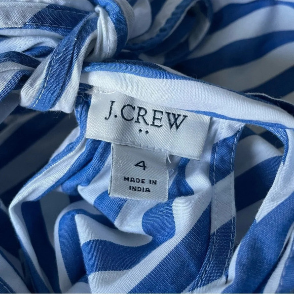 J Crew Tie-back halter jumpsuit blue white stripe 18564 - Picture 10 of 15